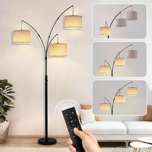 Fansdrick Floor Lamps for Living Room, 2400LM Super Bright Arc Floor Lamp by Fansdrick