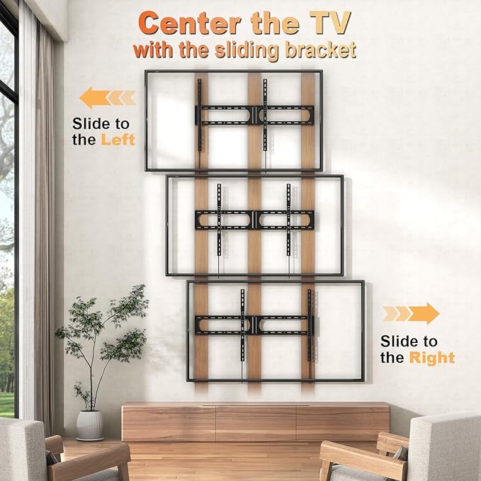 PUTORSEN 37-140'' Heavy Duty TV Wall Mount, Low Profile Fixed TV Wall Mount - Image 7