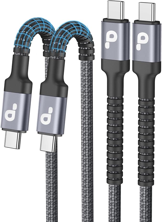 PRAKIE USB C Cable 3FT, USBC Fast Charging Nylon Braided USBC iPhone Charger by PRAKIE