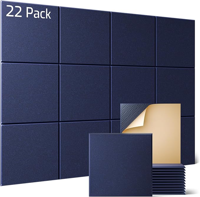 Sonicism 22 Pack Acoustic Wall Panels by Sonicism