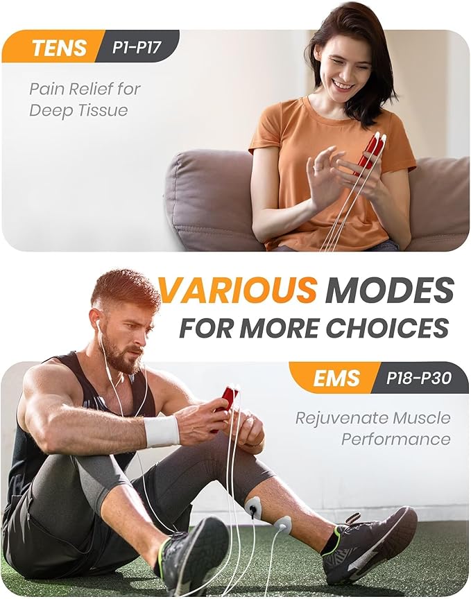 AVCOO 30 Modes TENS EMS Unit Compact Muscle Stimulator - Image 4