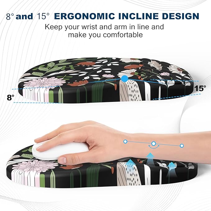 Hasinart Ergonomic Mouse Pad and Keyboard Wrist Rest - Image 3