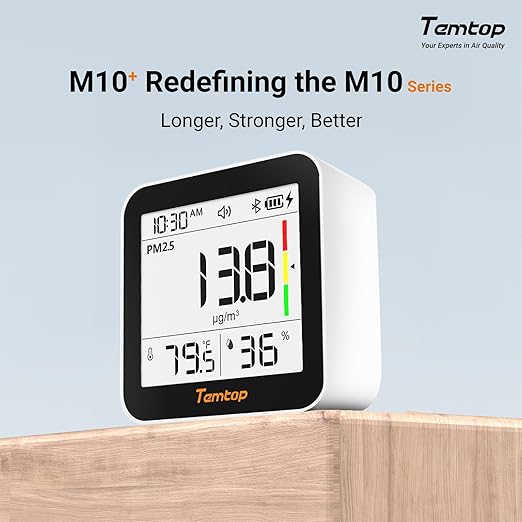 Temtop M10+ Indoor Air Quality Monitor, CO2 Monitor - Image 8