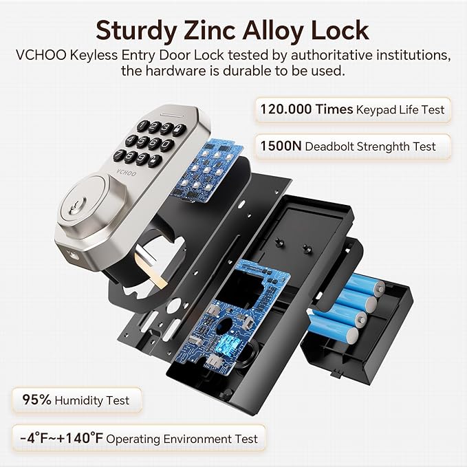VCHOO Keyless Entry Door Lock Set Smart Locks - Image 3