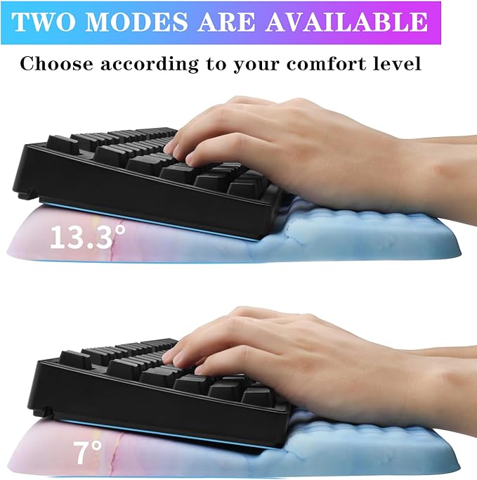 Computer Keyboard Stand with Wrist Rest, Ergonomic Tilted Keyboard Holder - Image 2