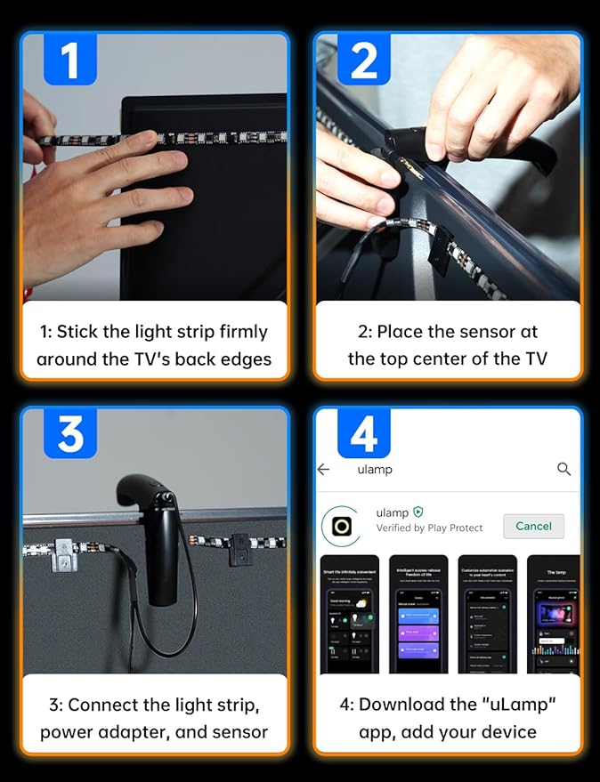 TV LED Backlight, 11.5ft Cuttable TV Lights That Change - Image 8
