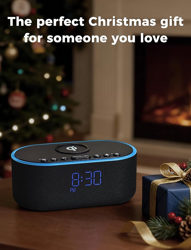 Odokee Wireless Charging Alarm Clock Radio: Qi Certified Fast Wireless Charger - Image 7
