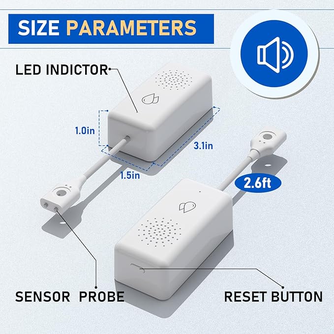 BSEED WiFi Water Leak Detector 5 Pack, Smart Water Sensor - Image 6