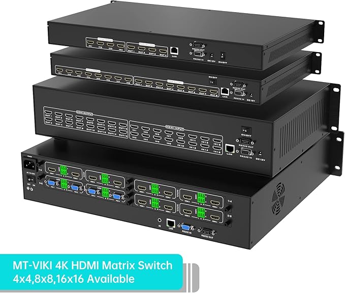 MT-VIKI Upgraded 4K HDMI Matrix Switch 16x16 Support Web GUI w/IR Remote - Image 2