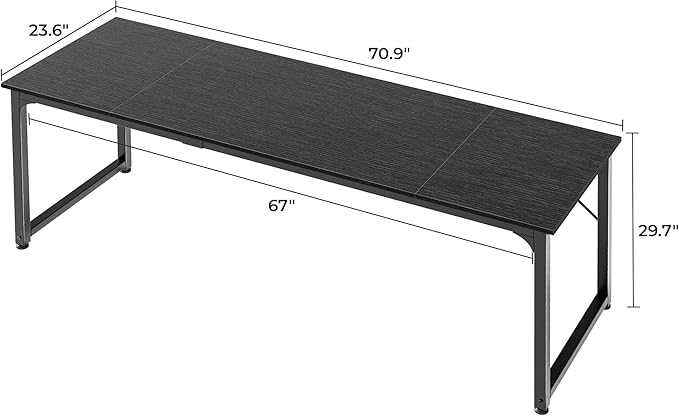 Huuger Computer Desk, 70 Inch Office Desk, Gaming Desk - Image 3