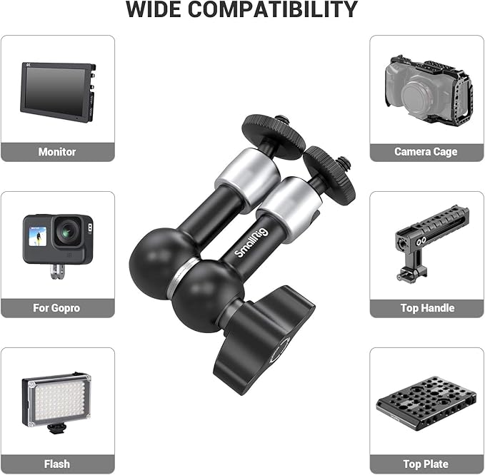 SmallRig 5.5 Inches Adjustable Friction Articulating Magic Arm, - Image 8