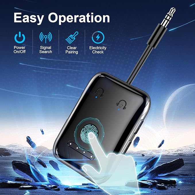 Premium Bluetooth 5.4 Transmitter, Airplane Wireless Adapter, Supports 2 - Image 5
