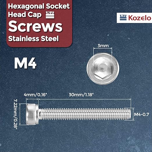 Kozelo 50pcs Socket Head Cap Screws - Image 2