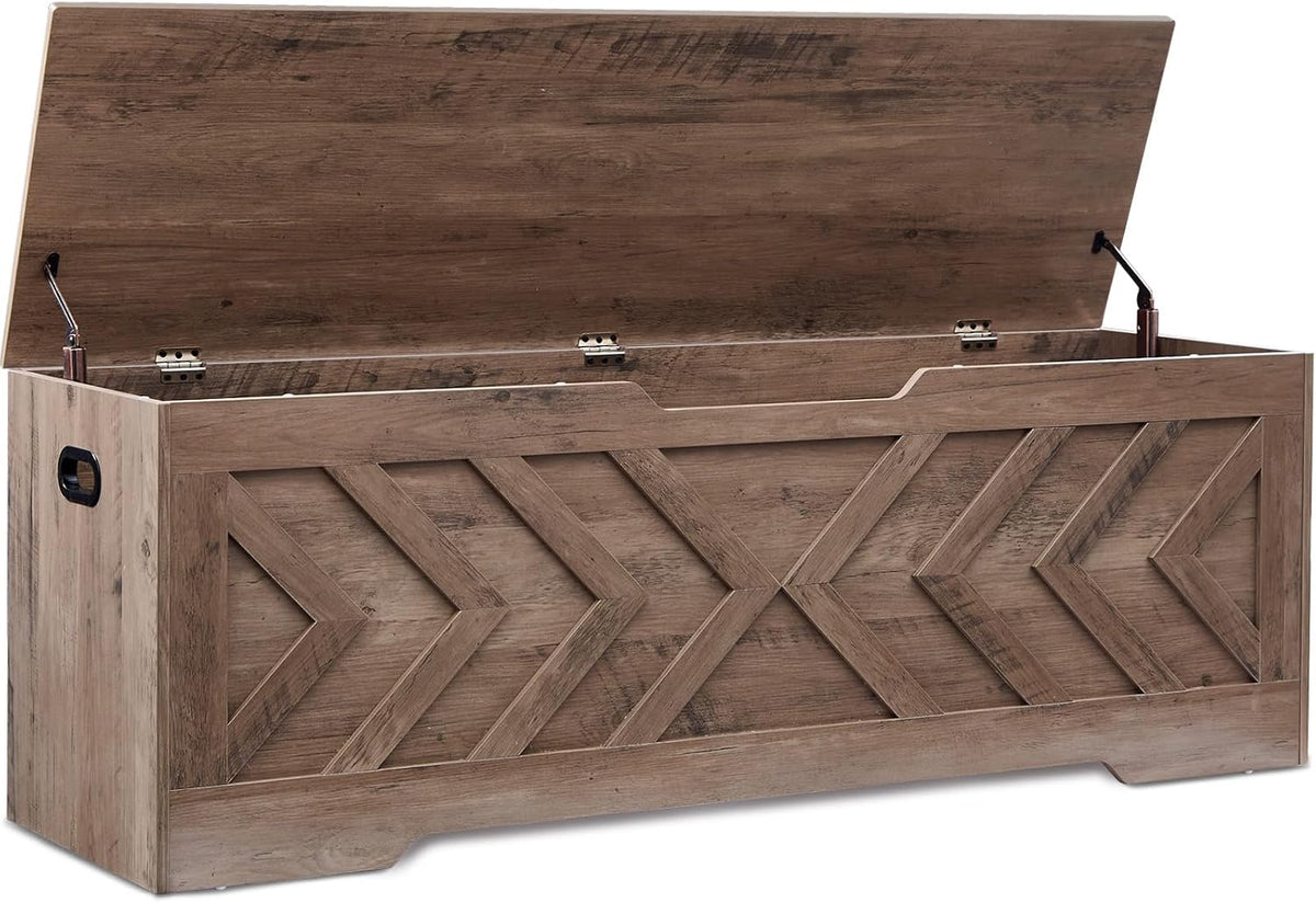 55.1” storage bench, extra large entryway bench with, main product view