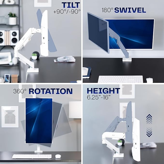 VIVO Single 17 to 32 inch Monitor Height Adjustable Counterbalance Mechanical - Image 8