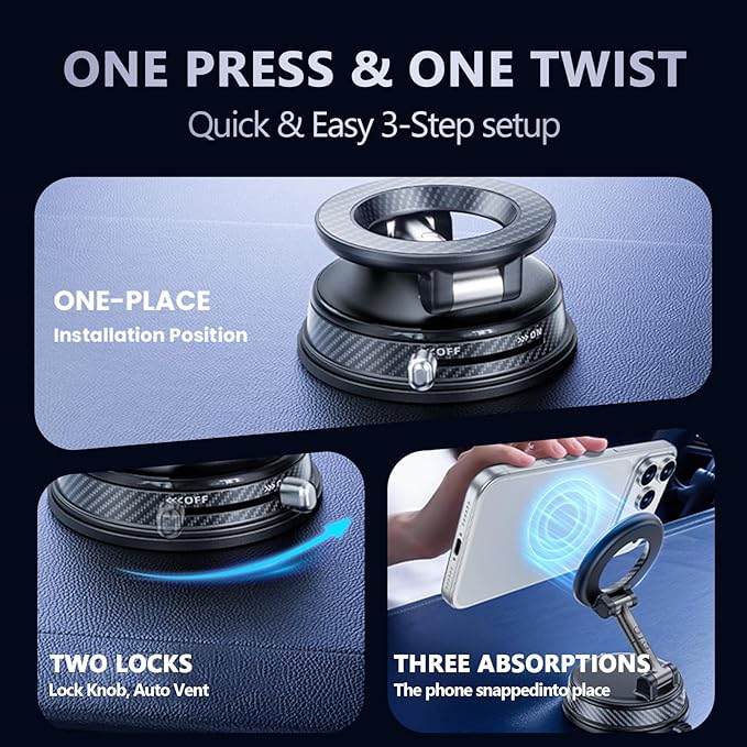 360° Adjustable Magnetic Phone Holder for, iPhone 17 Pro Max, Air Plus & More | - Image 6