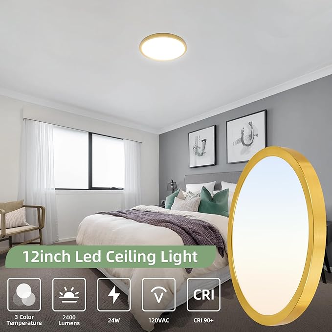 hykolity 12 Inch Selectable CCT LED Round Flat Panel Light, 24W - Image 2