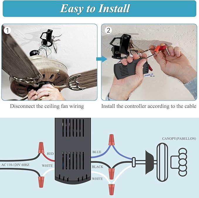 Universal Hunter Ceiling Fan Remote Control Kit, Smart Wi-Fi Control Kit - Image 6