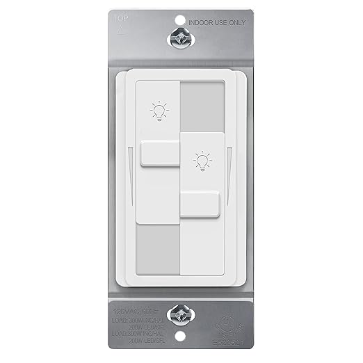TOPGREENER Kalide Dual Load Dimmer Light Switch, Double LED Dimmer Switch by TOPGREENER