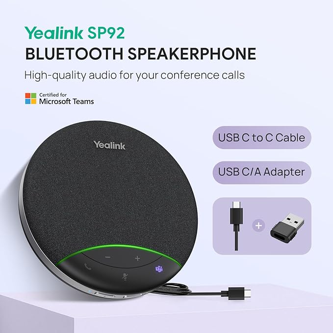 Yealink SP92 USB Speakerphone Bluetooth Conference Speakers and Microphone - Image 2