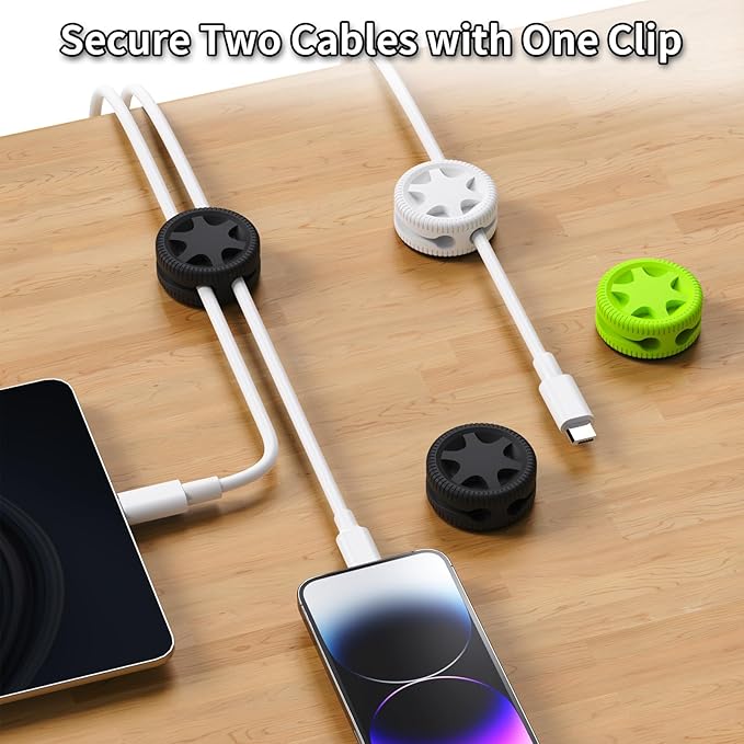 XenovaX 6 Pack Cord Organizer Clips - Image 2
