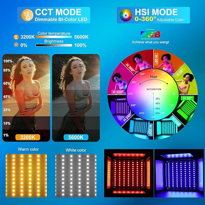 GVM RGB LED Video Lighting Kit, 800D Studio Video Lights - Image 3