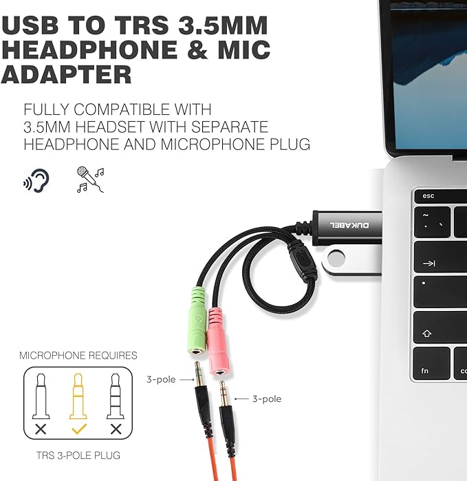 DuKabel USB to 3.5mm Jack TRS AUX Adapter - Image 5