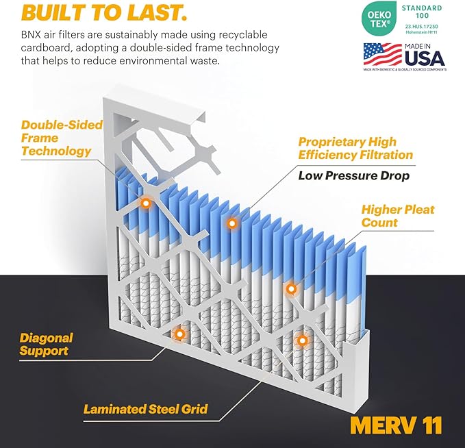 BNX TruFilter 12x30x1 Air Filter MERV 11 - Image 3