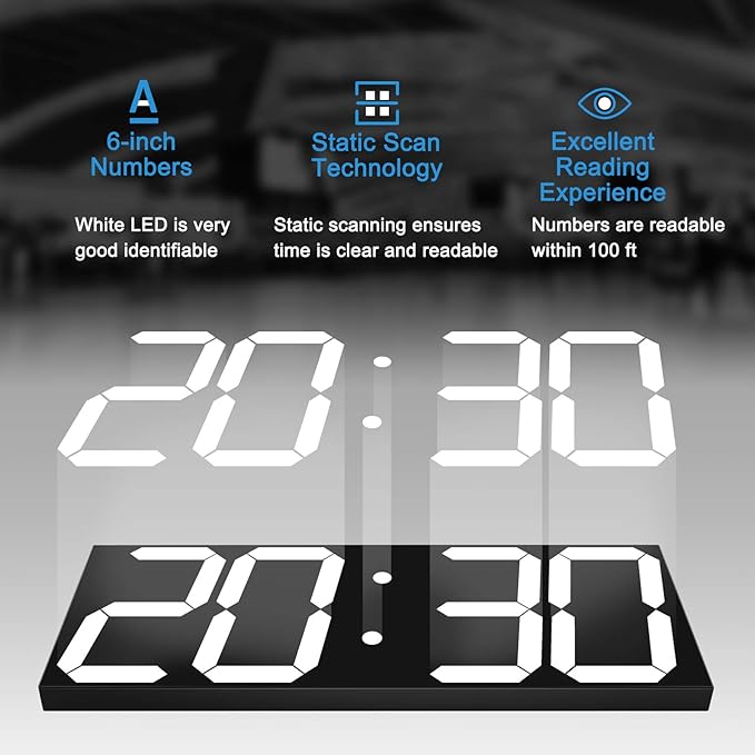 CHKOSDA LED Large Digital Wall Clock, Oversize Wall Clock - Image 5