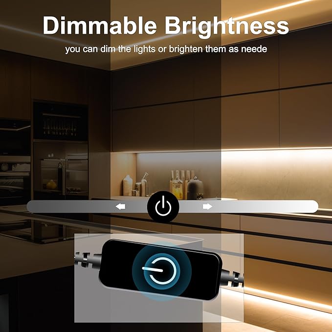 Pandery COB LED Strip, LED Strip Lights 5M/16.4ft, Touch Dimmable LED Strips - Image 4