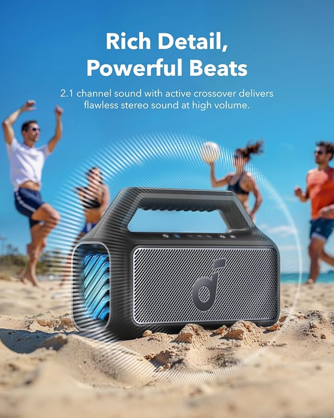 Soundcore Boom 2 by Anker, Outdoor Speaker, BassUp 2.0, 24H Playtime, IPX7 - Image 3