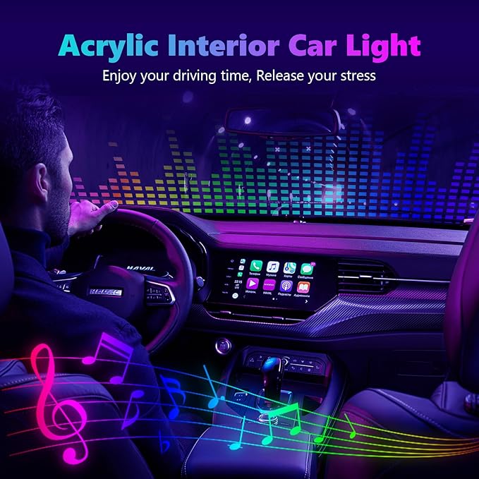 Dreamcolor Acrylic Interior Car Lights, AMKI Car LED Strip Light - Image 8