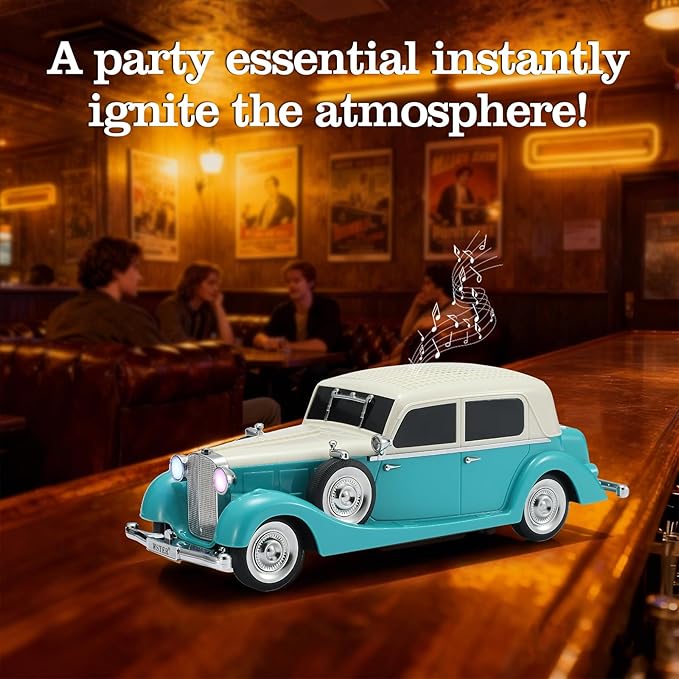 WSTER Vintage Car Bluetooth Speaker, Retro Classic Model - Image 6