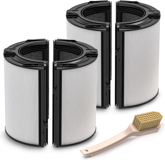 2 Pack 360° Glass HEPA + Activated Carbon Filter Replacement