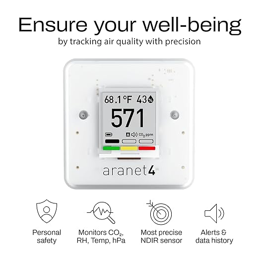 SAF Aranet4 Home: Wireless Indoor Air Quality Monitor - Image 2