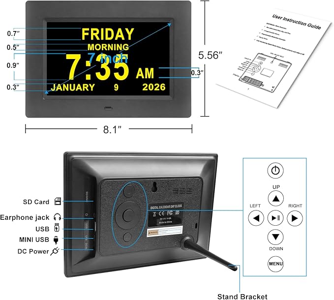 Jaihonda Dementia Clocks for Seniors, 7 Inch Clock - Image 6