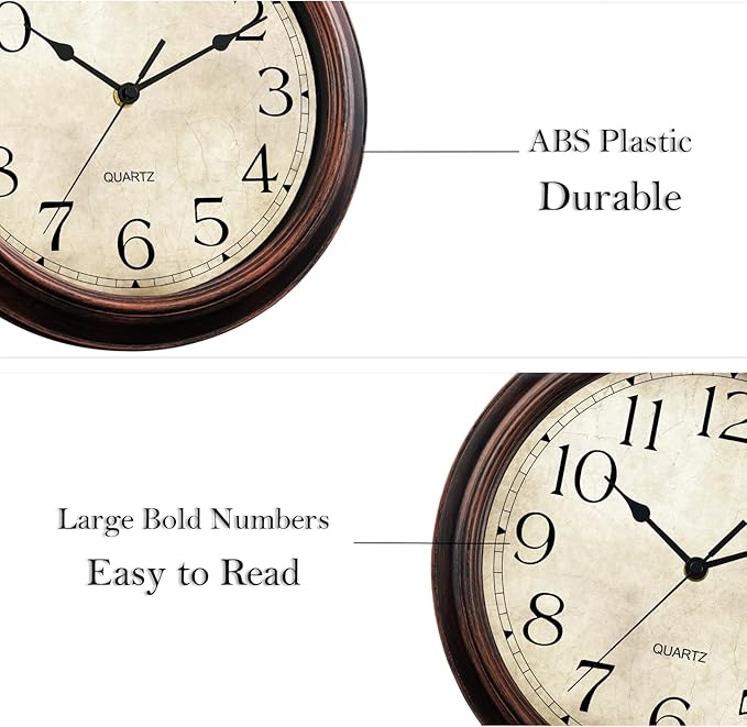 KECYET Wall Clock 10 Inch Battery Operated Silent Non-Ticking Analog Wall - Image 9