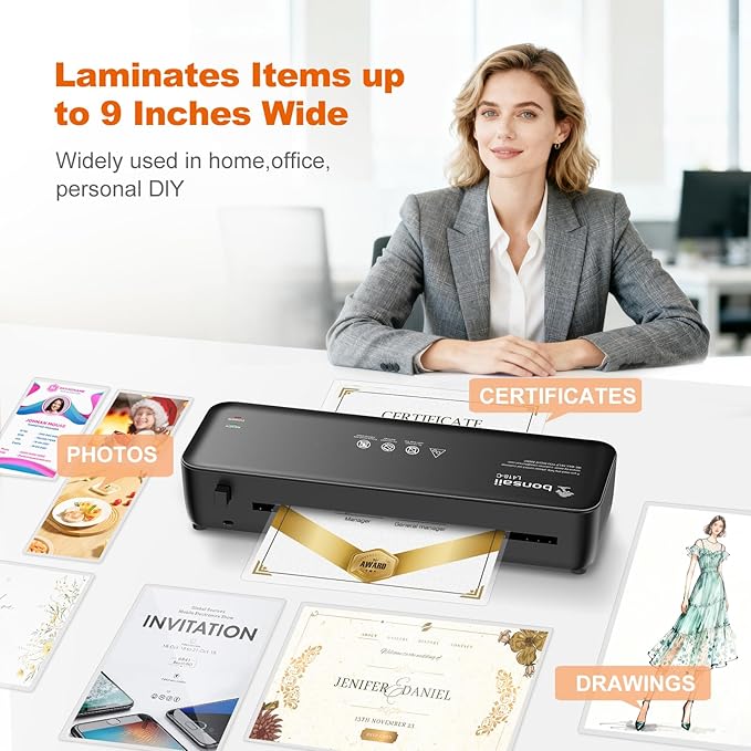 Bonsaii Laminator, 9 Inch 4 in-1 Thermal Laminator Machine Never Jam Technology - Image 5