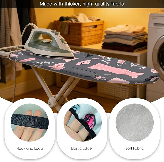Nuxovilar Ironing Board Cover Needle Cotton 15x54 Inches | Ironing Board Cover - Image 5