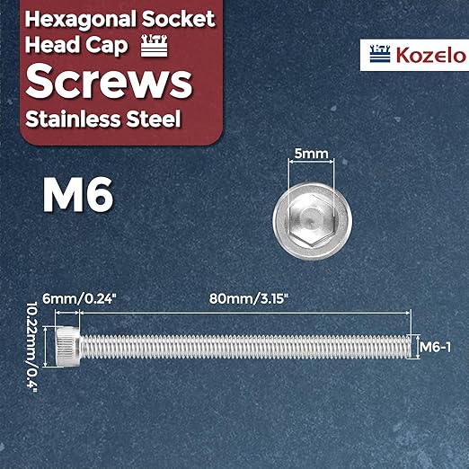 Kozelo 20pcs Socket Head Cap Screws - Image 2