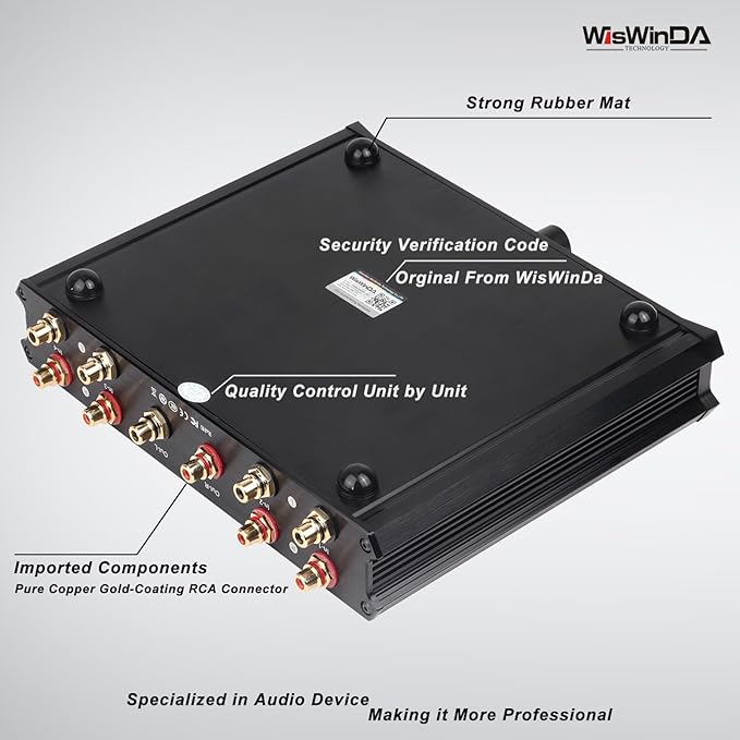 4-in 1-Out Pro RCA Audio Switch Box Audio Converter 4 Channels 1-in 4-Out HiFi - Image 4