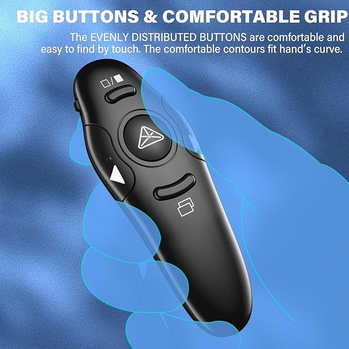 2-in-1 USB Type C Presentation Clicker Wireless Presenter Remote - Image 8