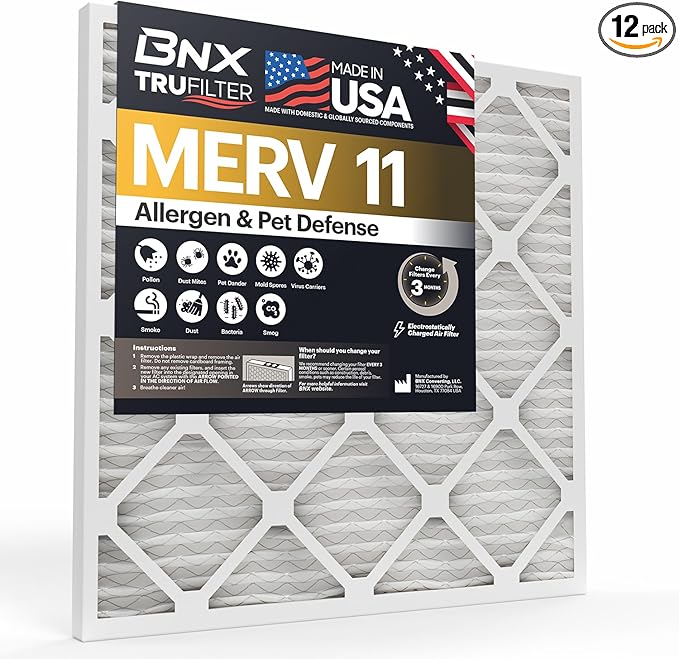 BNX TruFilter 14x18x1 Air Filter MERV 11 (12-Pack by BNX