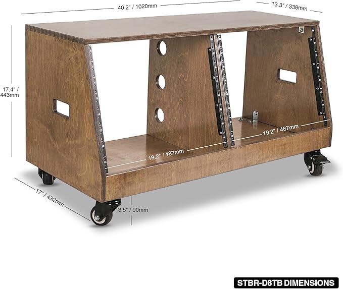 Sound Town DIY 2 x 8U Slanted Studio Rack - Image 6