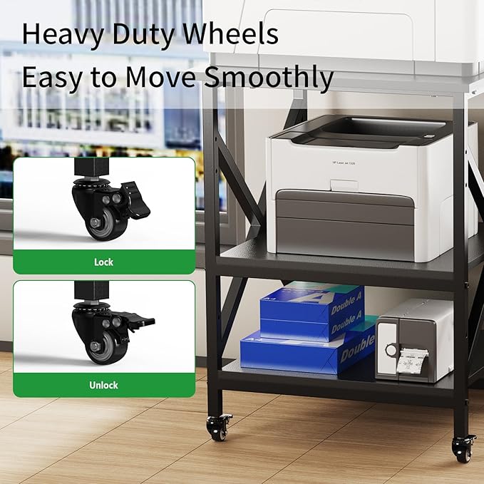 Ollieroo 3 Tier Printer Stand, Large Table - Image 5
