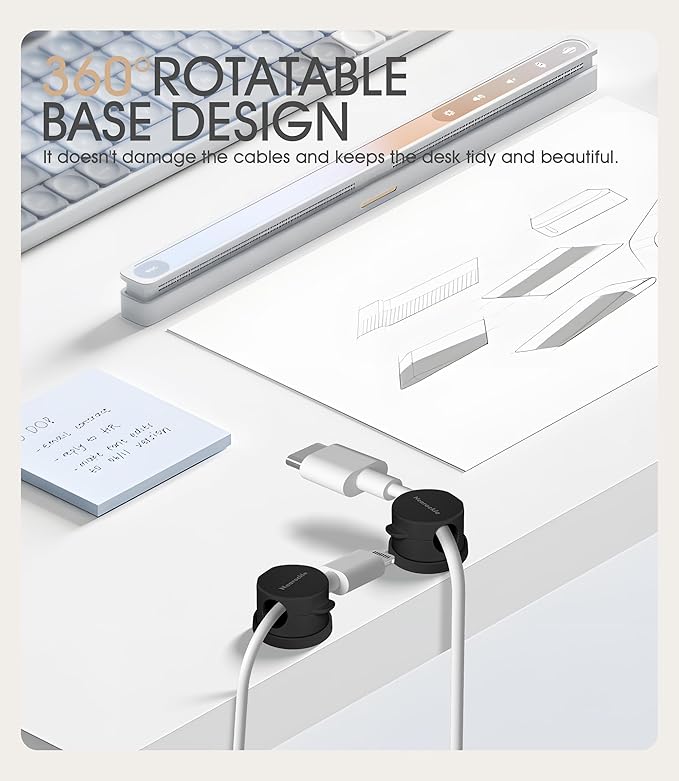 9 Pack Spring Cord Organizer Cable Clips, 2025 Latest Nearockle Phone Charging - Image 6