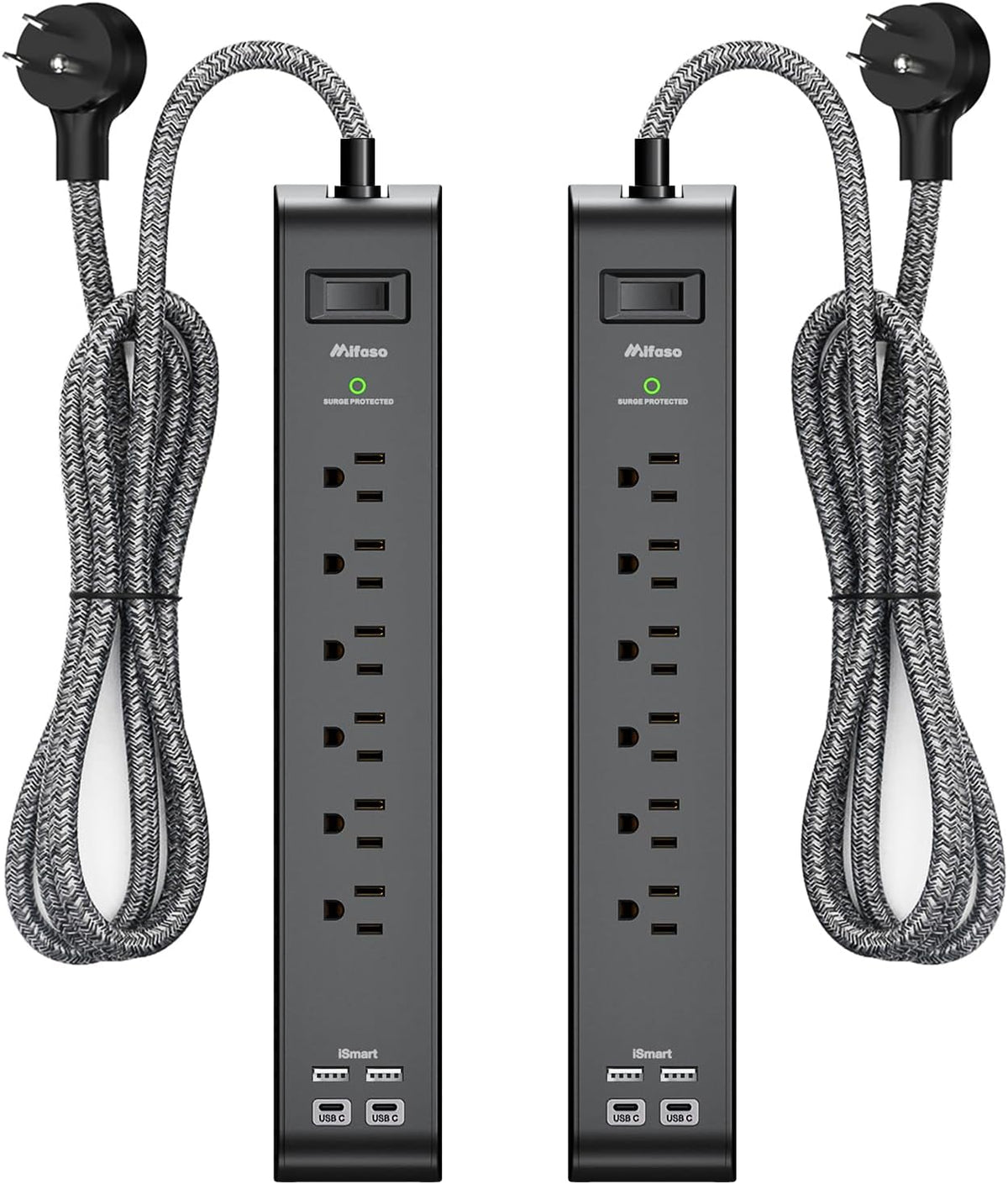 12FT Long Power Strip Surge Protector -