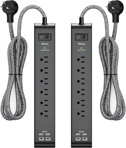 12FT Long Power Strip Surge Protector - by Mifaso