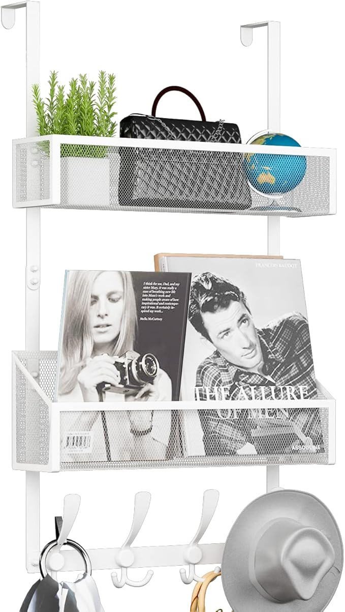 Kaiferty Over The Door Hooks Organizer, Coat Rack Over The Door Storage Hanger by Kaiferty