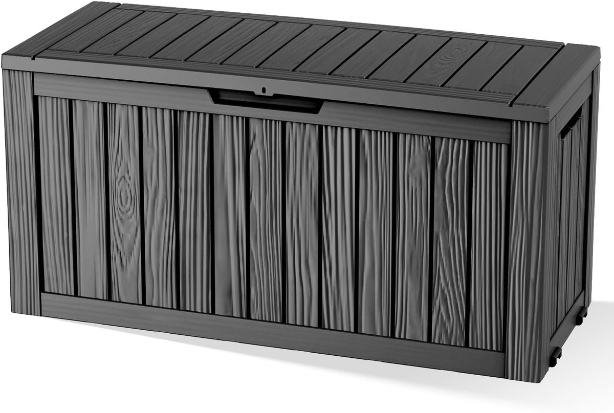 drato 90 gallon deck boxes outdoor waterproof, resin, main product view